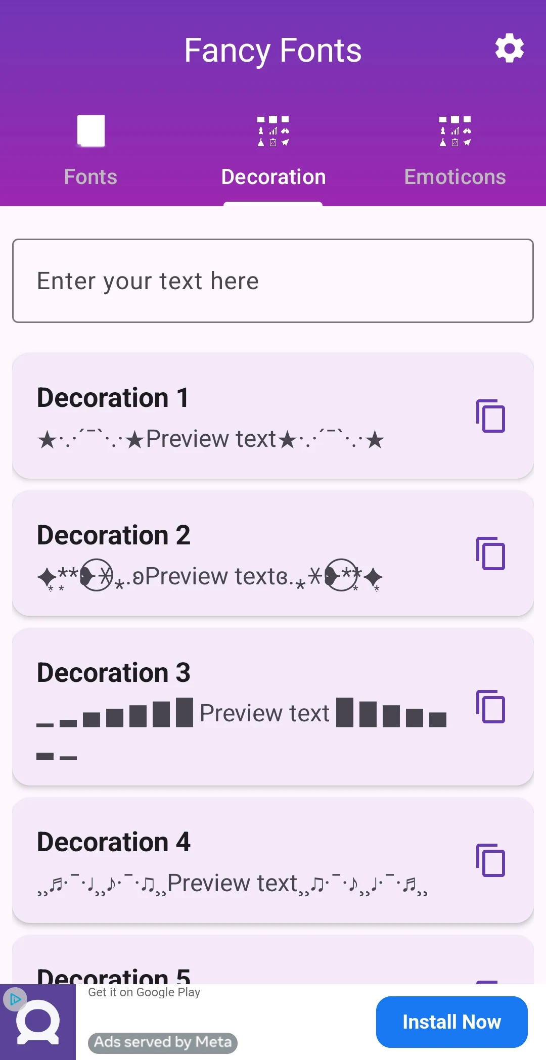 Stylish Text & Reverse Text screenshot